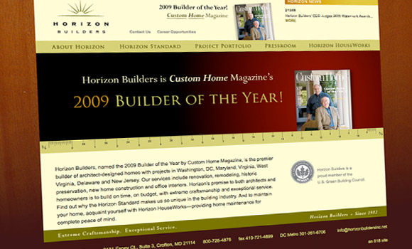 Horizon Builders website
